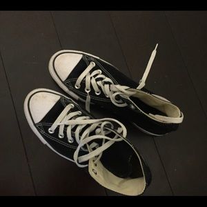 converse black high tops
